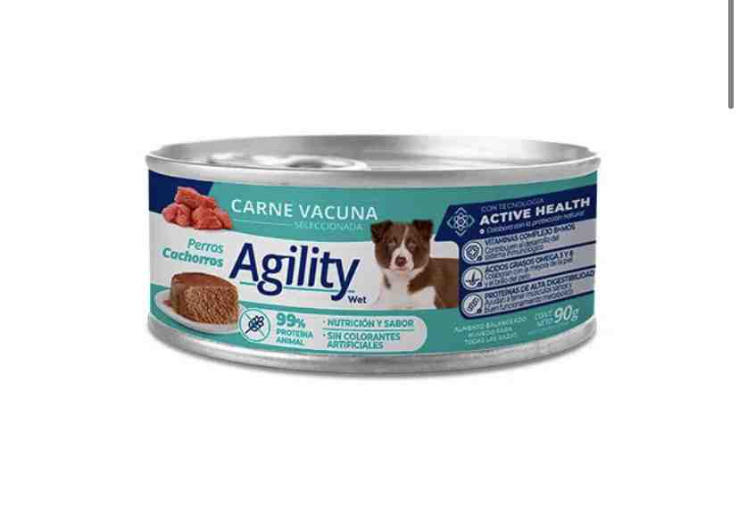 LATA AGILITY PERRO CACHORRO 90 GM CARNE 